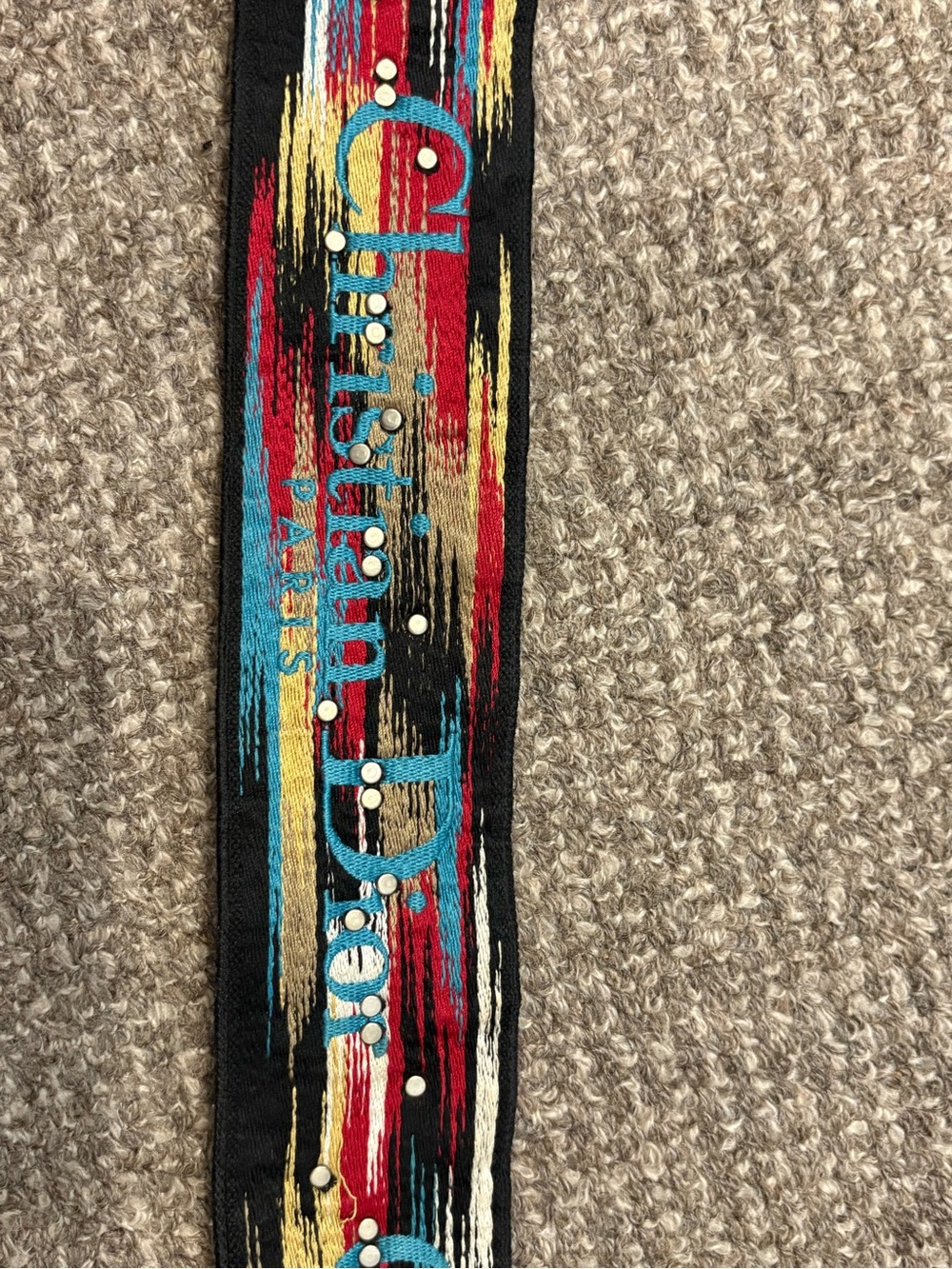 Dior Red Mini Saddle Bag with Aztec Embroidered Guitar Strap - EUC w CoA! - Picture 10 of 16